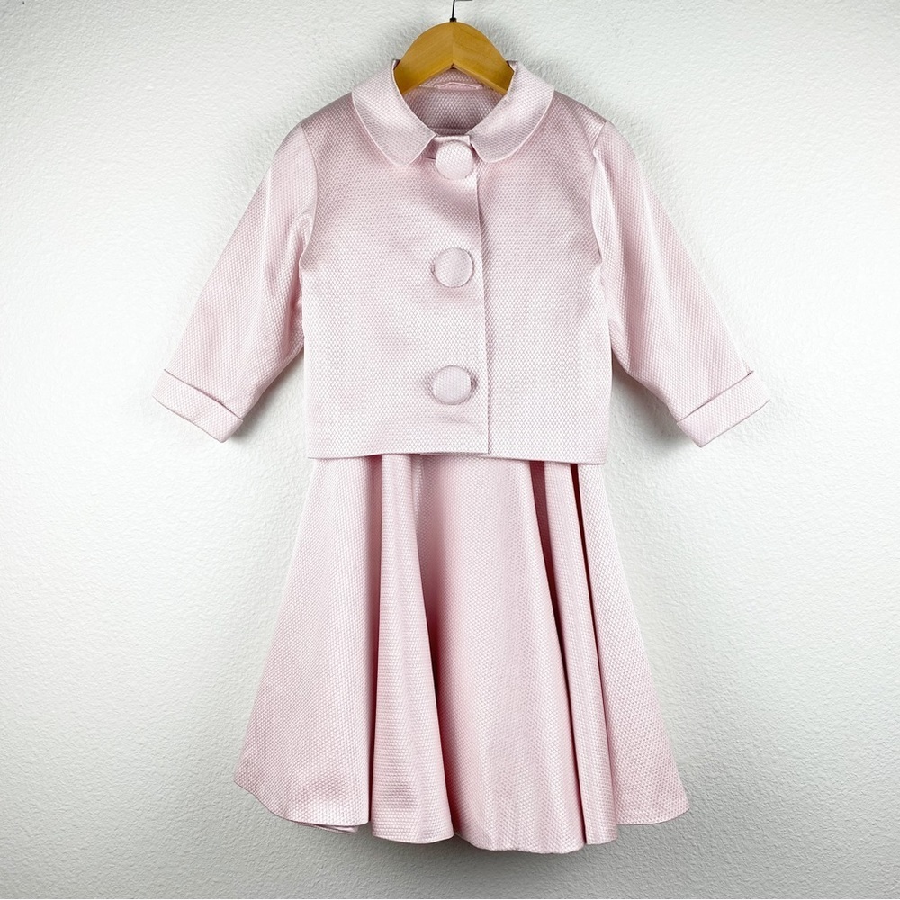Little Wardrobe London Pink Dress & Jacket Set Size 8-9Y‎
